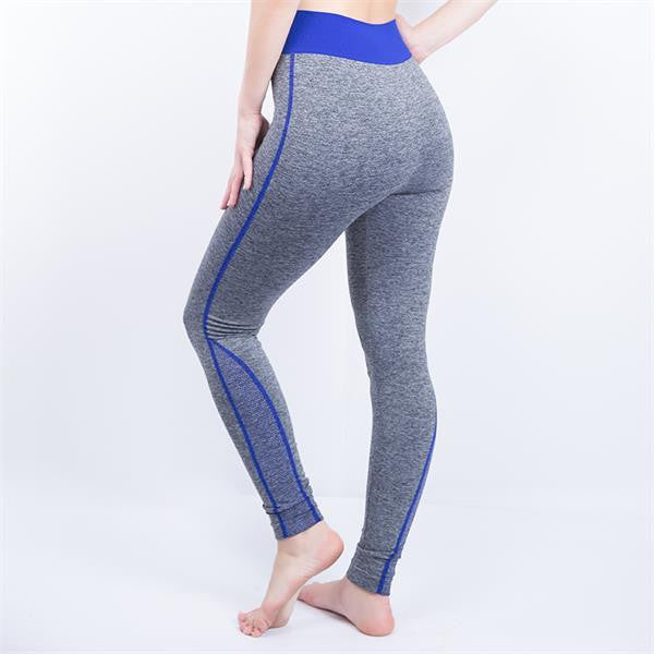 Women Cropped Leggings High Waist Elastic Wicking Force Exercise Female Elastic Stretchy Leggings Slim Trousers 34 C