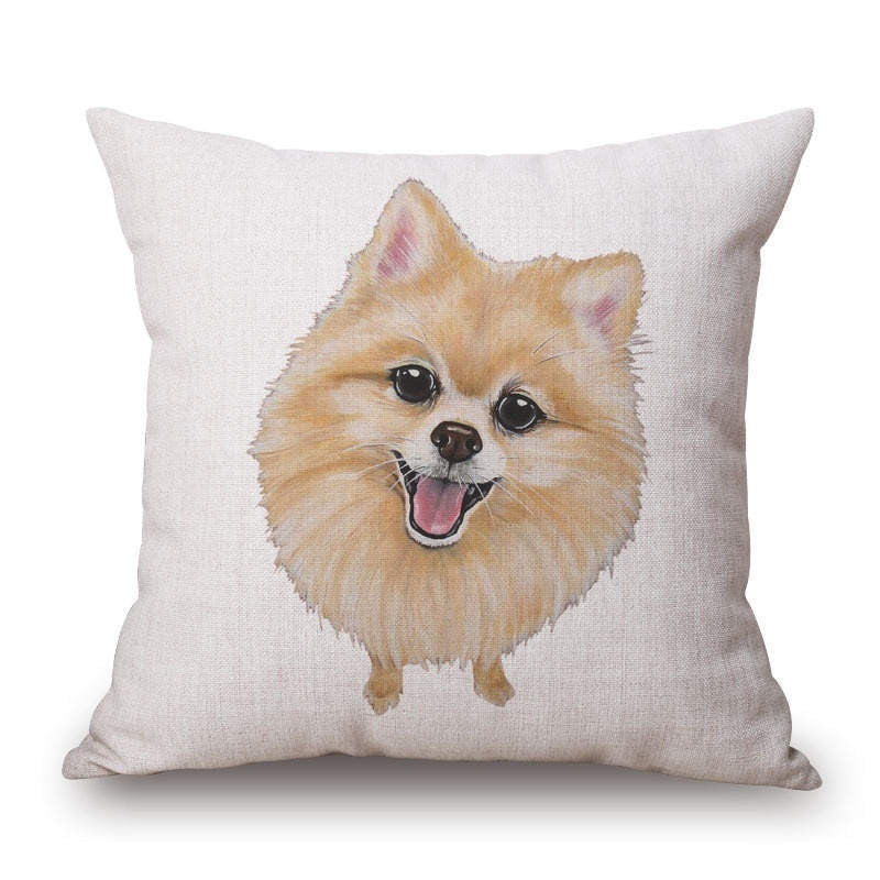 Online discount shop Australia - Animal French Bulldog Cushion Cover Pug Dog Pillowcase Woven Cushion Cover Cotton Linen Car Pillow Covers Decorative