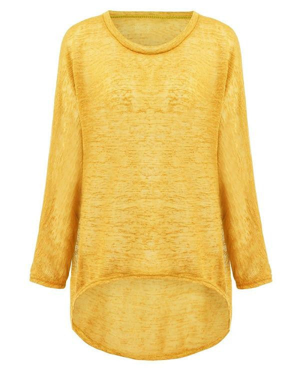 T-shirt Women O neck Long Batwing Sleeve Loose Tee Shirts Female Casual Solid Plus Size S-3XL Top