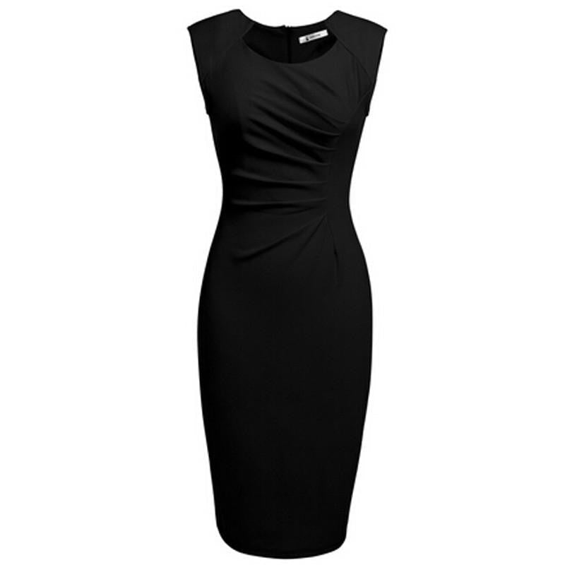 Women's Fashion Dress Red Blue Casual Sleeveless Bodycon Dress Female Pencil Sheath Club Bandage Party Dresses