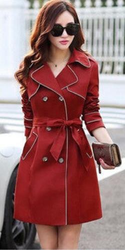 Online discount shop Australia - Coat Slim Trench Coat For Women Double-breasted women coat Sashes Coat Female Khaki Windbreaker Women H31303