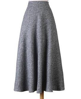 Skirt Fashion Women's Long Woolen Skirts Big Buttom A-line Wool Skirts S - XXL