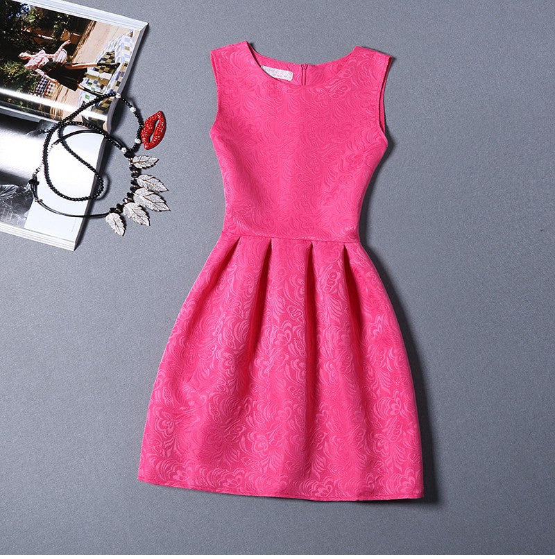 Red Pink Black White Robe Women Solid Dress Ladies Party Evening Elegant Casual Mini Sleeveless Short A Line Plus Size Dresses