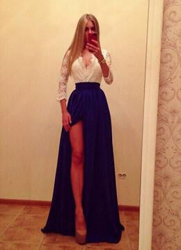 Summer Dress Plus Size Clothing Maxi Dress Long Summer Style Side Split Dresses Spliced Bandage Vestidos Dresses C170