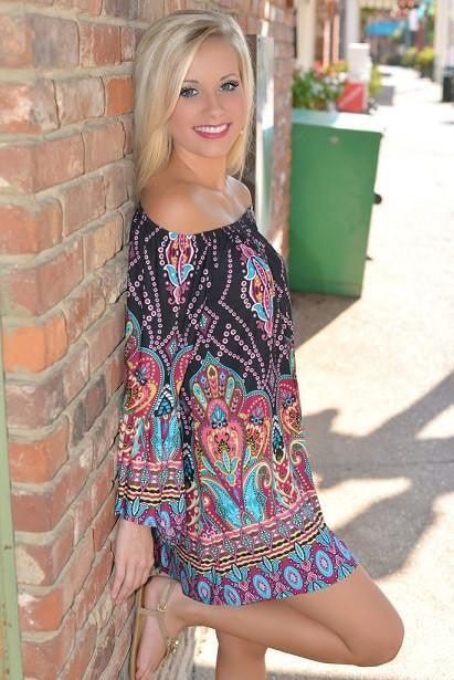 Summer beach Dress Fashion Bohemian Boho Flower Print Off Shoulder Womens Casual Vintage Women Plus Size Dresses