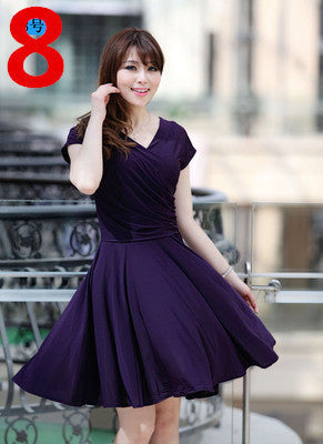 Women Spring Boho Asymmetrical One-piece Floral Print Plus Size Clothing V-neck Short-sleeve Summer Beach Dress QA282