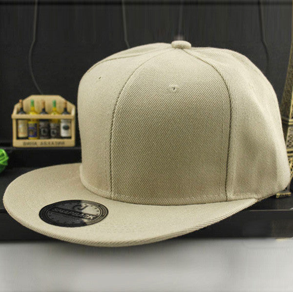 Online discount shop Australia - Adjustable Men Women Baseball Cap Solid Hip-Hop Snapback Flat Hat Visor
