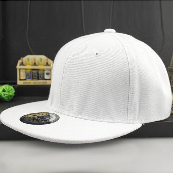 Online discount shop Australia - Adjustable Men Women Baseball Cap Solid Hip-Hop Snapback Flat Hat Visor