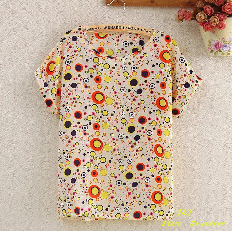 chiffion Batwing Short Sleeve T-Shirts women Loose Shirt Tees tops casual Tees clothes