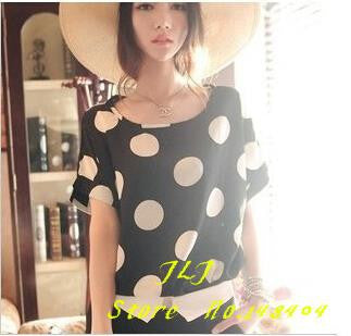 chiffion Batwing Short Sleeve T-Shirts women Loose Shirt Tees tops casual Tees clothes