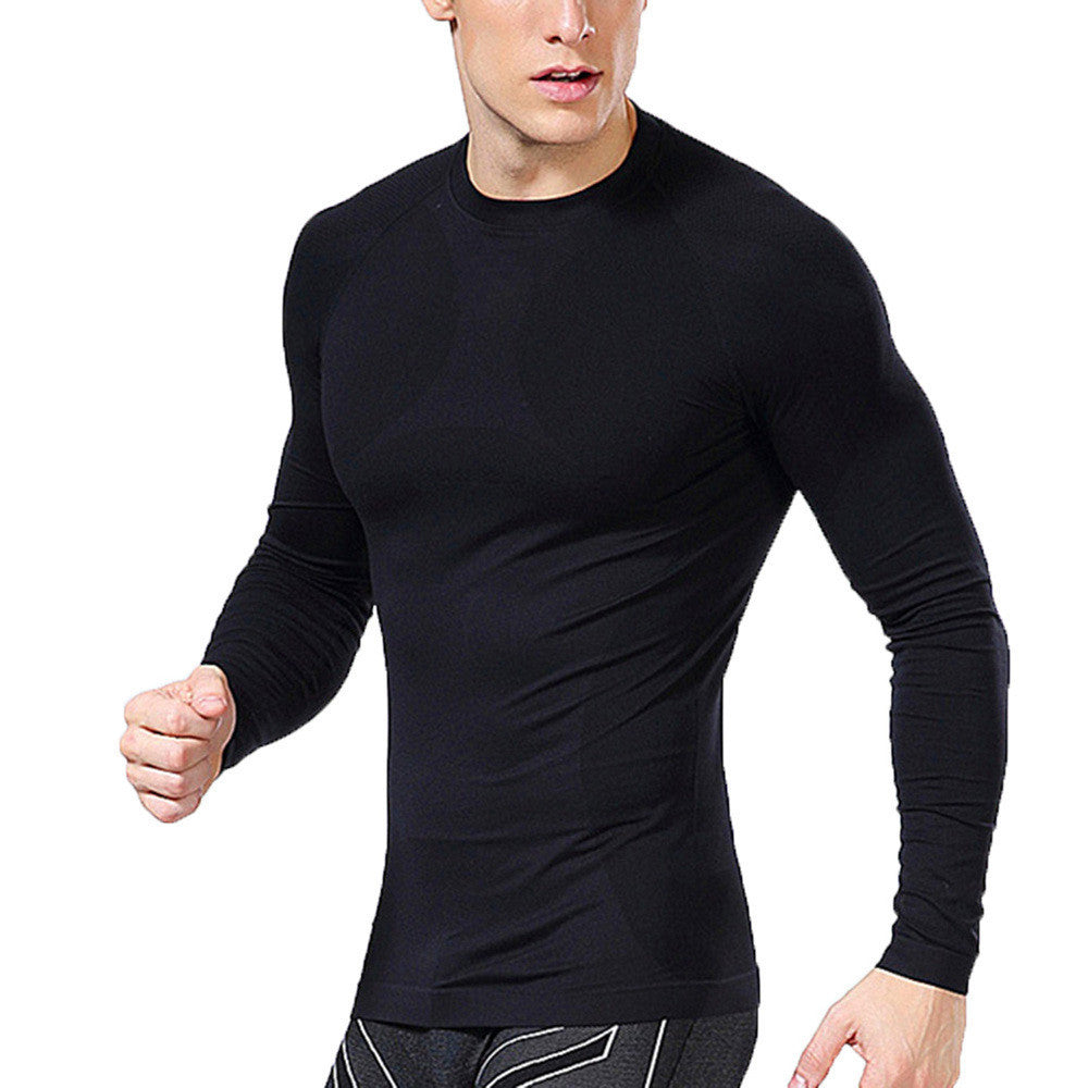 Online discount shop Australia - Men Compression Long Sleeve Tight Shirts Bodybuiding Base Layer Top M-XXL