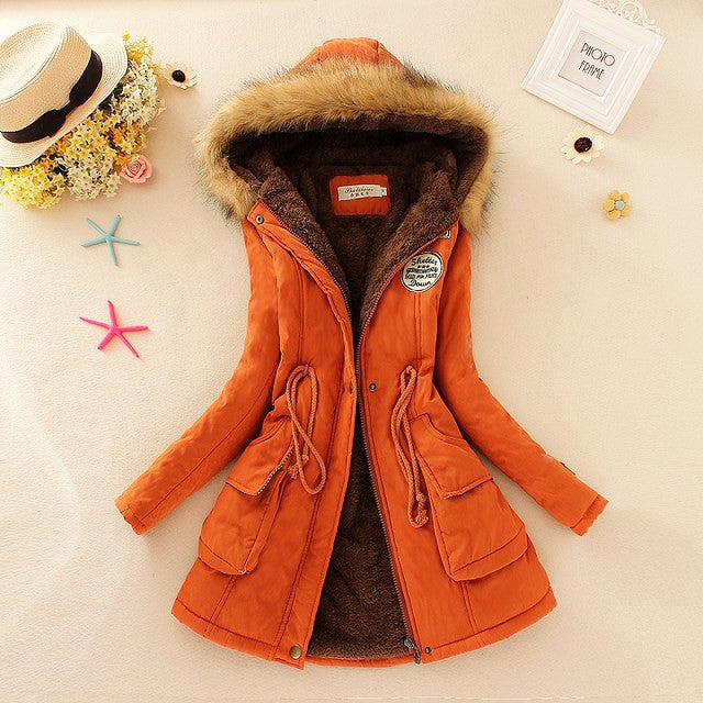 Parkas Female Women Coat Thickening Cotton Jacket Womens Outwear Parkas for Women