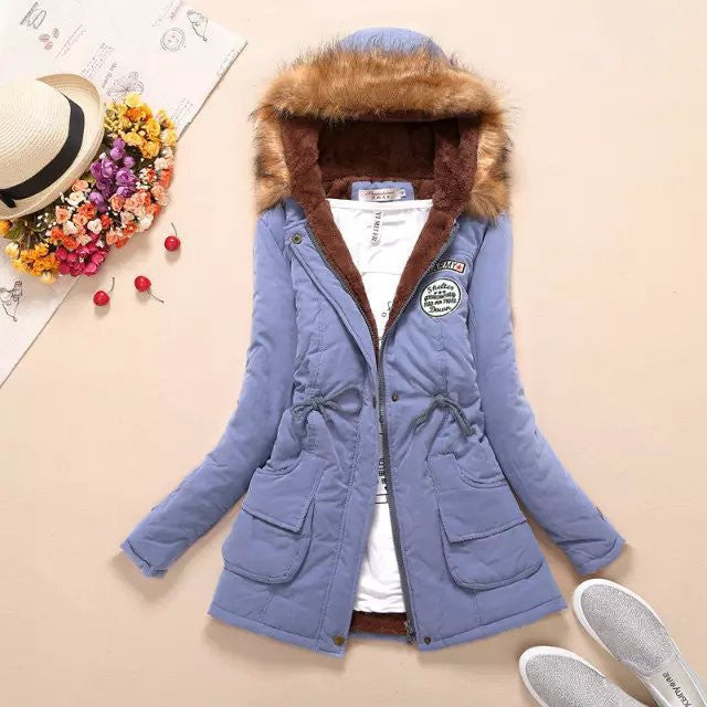 Parkas Female Women Coat Thickening Cotton Jacket Womens Outwear Parkas for Women
