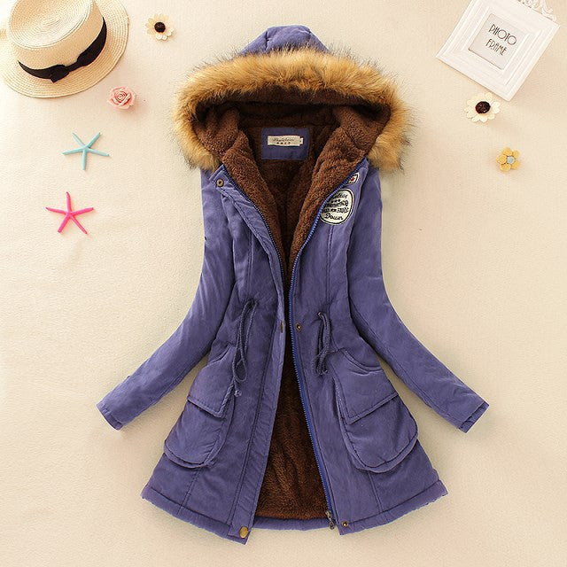 Parkas Female Women Coat Thickening Cotton Jacket Womens Outwear Parkas for Women