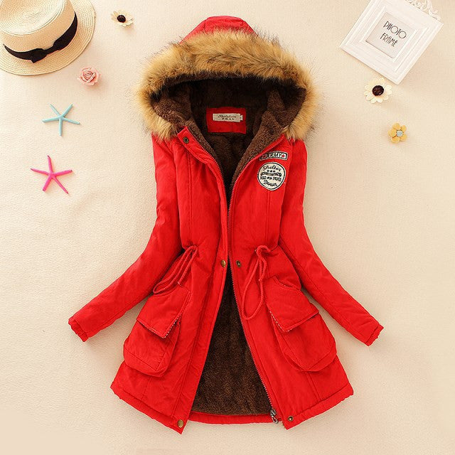 Parkas Female Women Coat Thickening Cotton Jacket Womens Outwear Parkas for Women