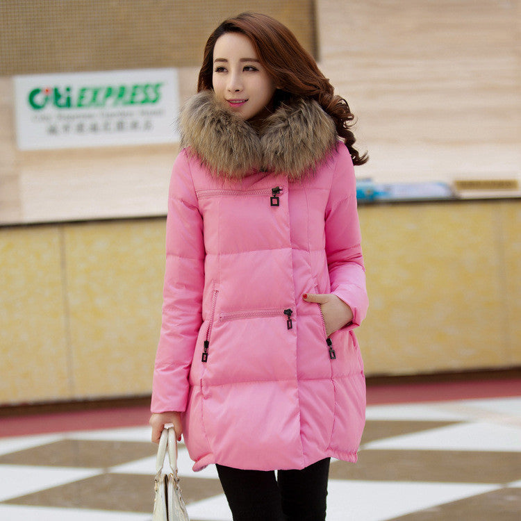 Coats Jackets Parka Hooded Jacket Women Fur Collar Coat Women Zipper Women's Jacket H51604