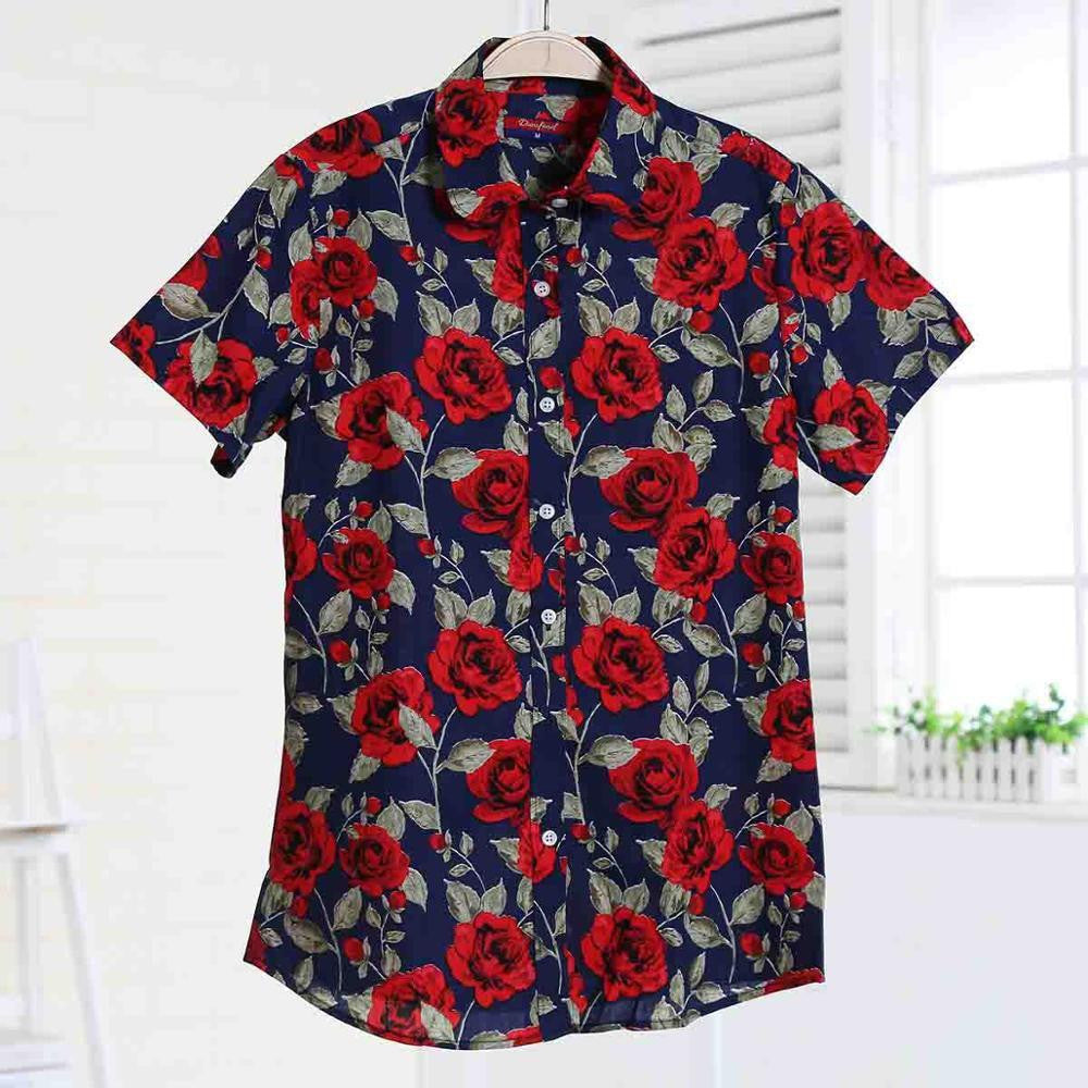 Short Sleeve Women Shirts Floral Women Blouses Fruit Blusa Ladies Tops Cotton Tops For Girls Vintage