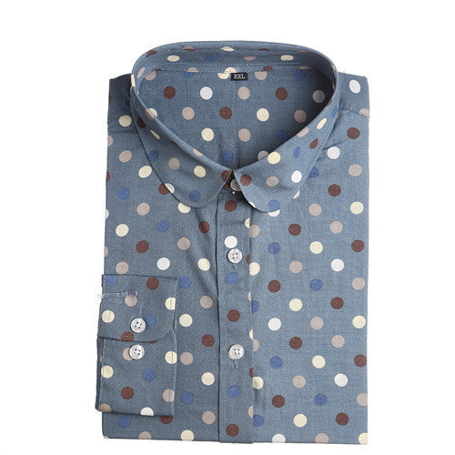 Polka Dot Blouse Long Sleeve Shirt Women Blouses Cotton Women Shirts Red Blue Dot Top Women Tops
