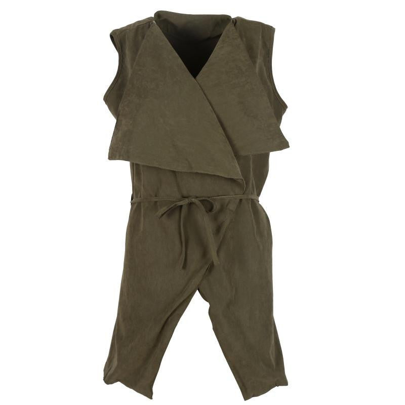 Women's Lapel Sleeveless Long Waistcoat Cardigan Coat Blazer Jackets