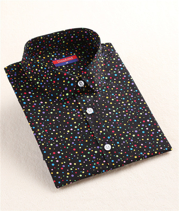 Red Polka Dot Shirt Dots Women Shirts Bohemia Long Sleeve Blouses Polka Dot White Women Shirts Blouses