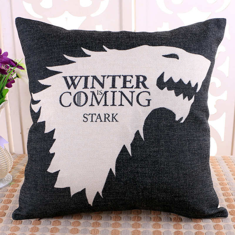Pillowcase Cushion Game of Thrones Style Home Decorative Cotton Linen Cushion Cover Flag Chair Seat Sofa Throw Pillows