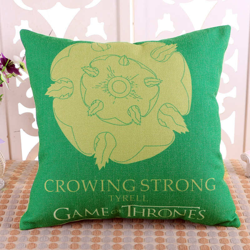 Pillowcase Cushion Game of Thrones Style Home Decorative Cotton Linen Cushion Cover Flag Chair Seat Sofa Throw Pillows