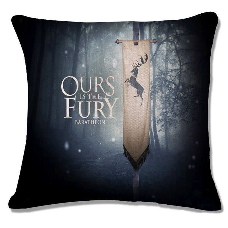 Pillowcase Cushion Game of Thrones Style Home Decorative Cotton Linen Cushion Cover Flag Chair Seat Sofa Throw Pillows