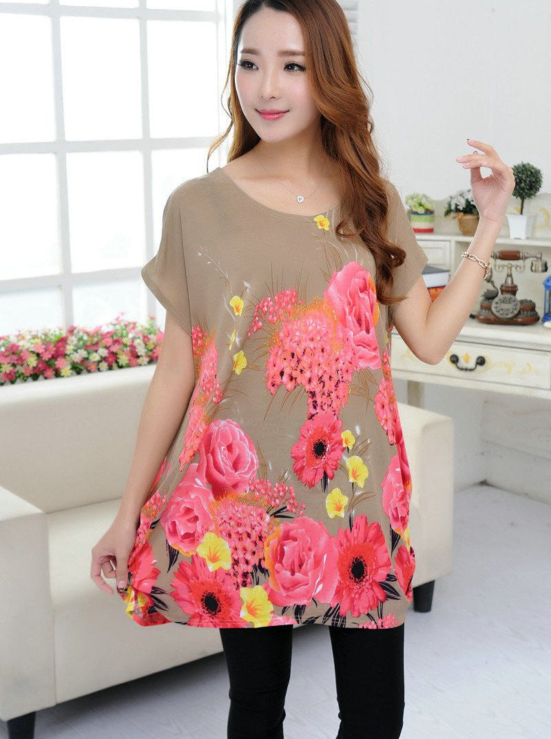T Shirt Dress Plus Size Women Printing mini dress short sleeve Loose Casual TEES Tops fashion elegant dresses 4xL 5XL