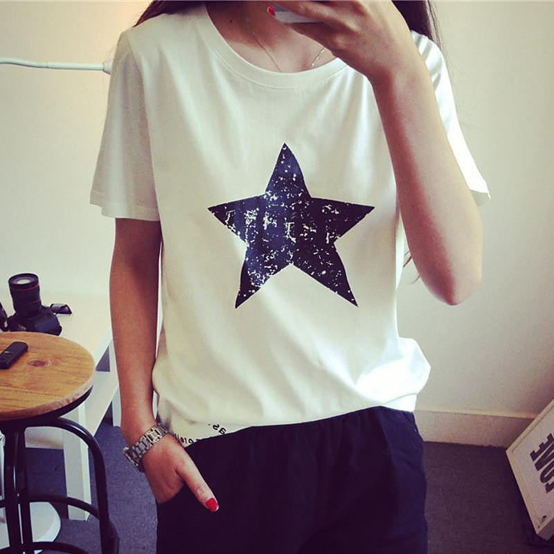 star print women blouses fashion social blouse shirts