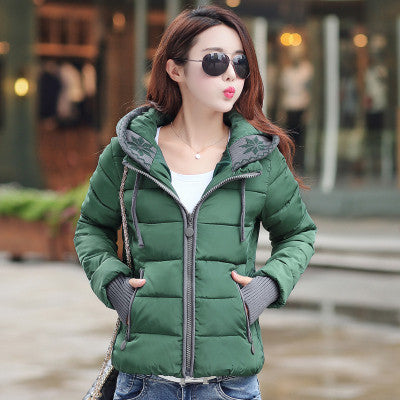 Online discount shop Australia - jacket women fashion slim short cotton-padded Hooded jacket parka female wadded jacket outerwear coat women