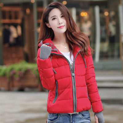 Online discount shop Australia - jacket women fashion slim short cotton-padded Hooded jacket parka female wadded jacket outerwear coat women