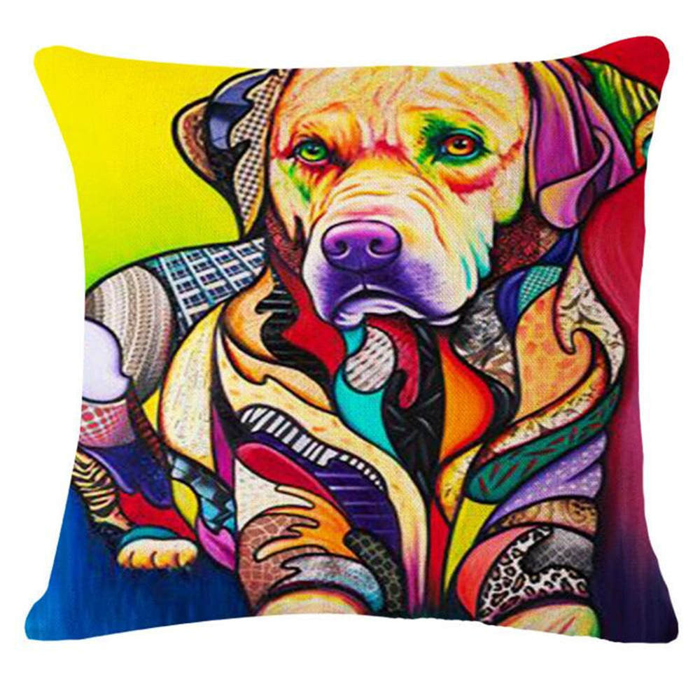 Online discount shop Australia - French Bulldog Pug Dog Cushion Bull Terrier Cavalier King Charles Spaniel Pillow Cushion Cotton Linen Car Euro Pillow Decorative