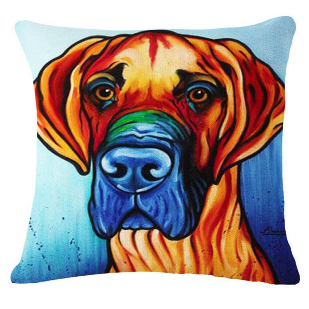 Online discount shop Australia - French Bulldog Pug Dog Cushion Bull Terrier Cavalier King Charles Spaniel Pillow Cushion Cotton Linen Car Euro Pillow Decorative
