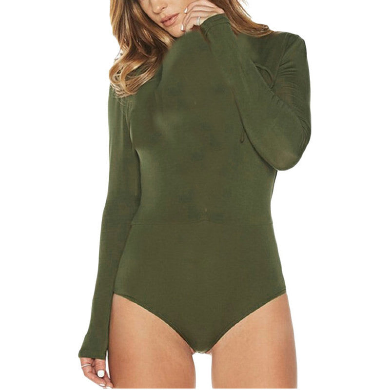 Rompers Womens Jumpsuit Sexy Lady O neck Long Sleeve Backless Bodycon Bandage Bodysuit Slim Short Overalls Black Playsuit S-3XL-Dollar Bargains Online Shopping Australia