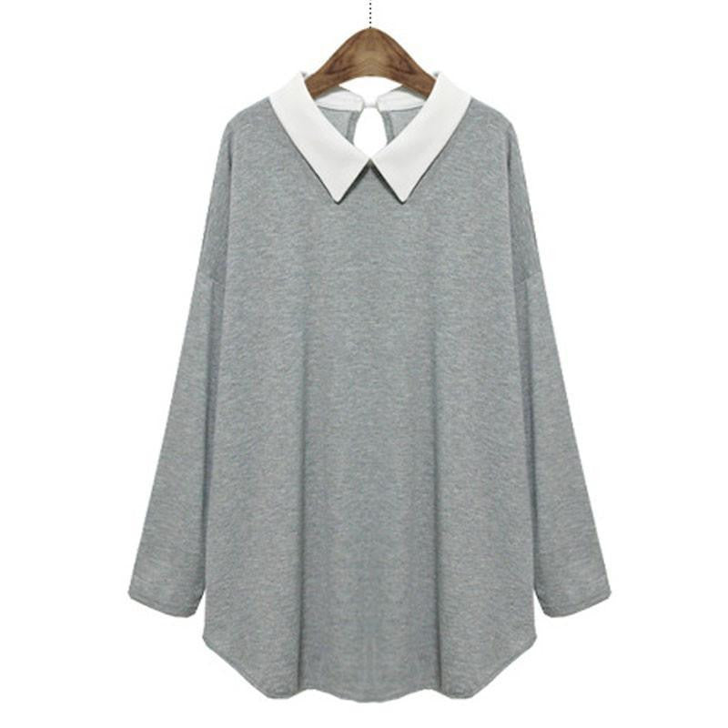 women blouses and shirts plus size loose long sleeve casual loose big size womens tops fashion