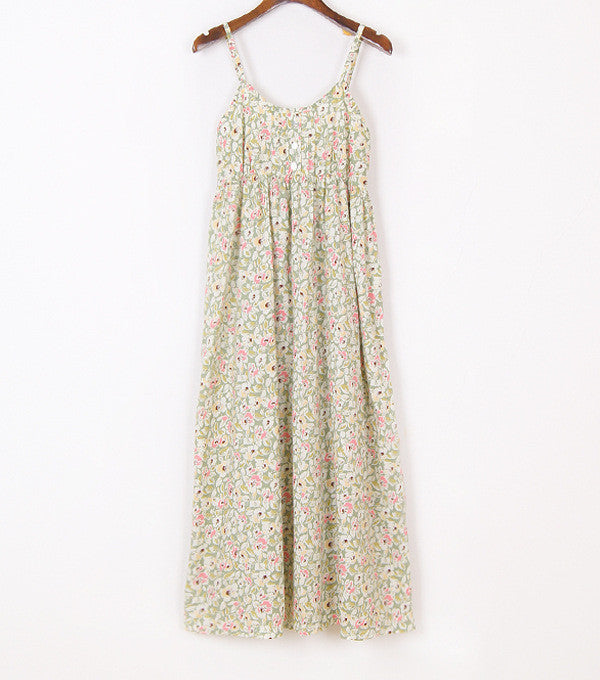 Online discount shop Australia - Beach Women Sexy Spaghetti Strap Mori Girl Casual Dress Women Floral Printing Dresses