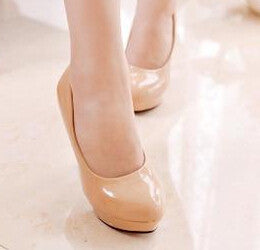 Online discount shop Australia - Black stiletto heel four pure color waterproof big yards career woman single job interview leather shoes