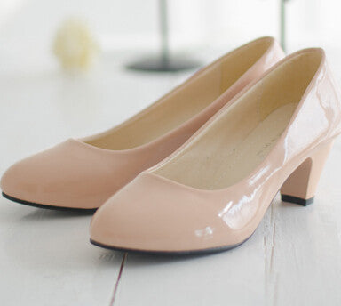 Pumps shallow mouth shoes style thick heel elegant women's sandals shoes fashion shoes