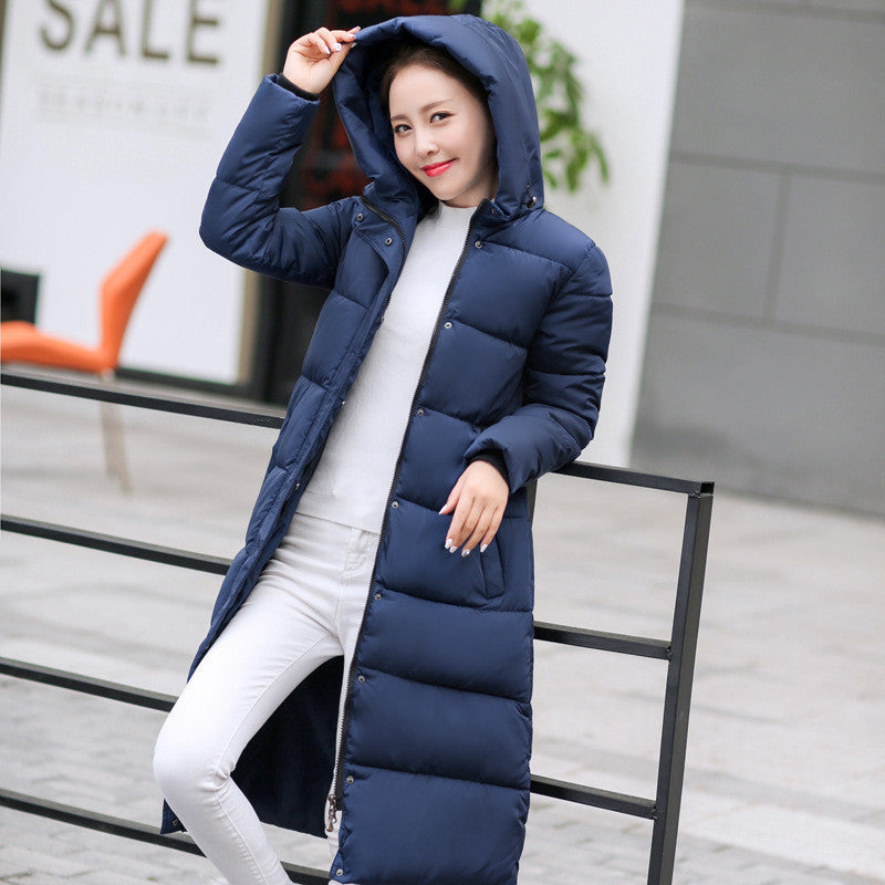 Online discount shop Australia - Fashion  Cotton Padded Jacket Women Slim Thick Stars Print Female Coat Parka Warm Long Jackets Ladies Overcoat