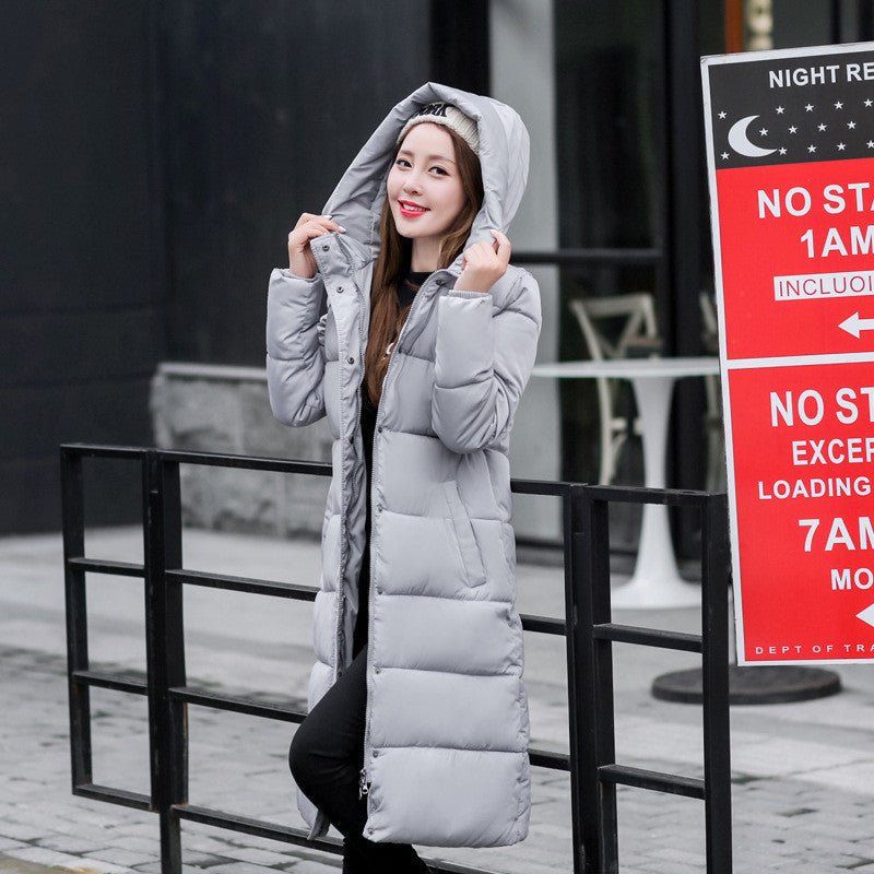 Online discount shop Australia - Fashion  Cotton Padded Jacket Women Slim Thick Stars Print Female Coat Parka Warm Long Jackets Ladies Overcoat