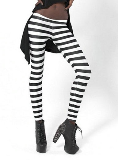 Online discount shop Australia - Fashion Striped Series Printed Style Creative Leggins Fitness Women Sexy Pants