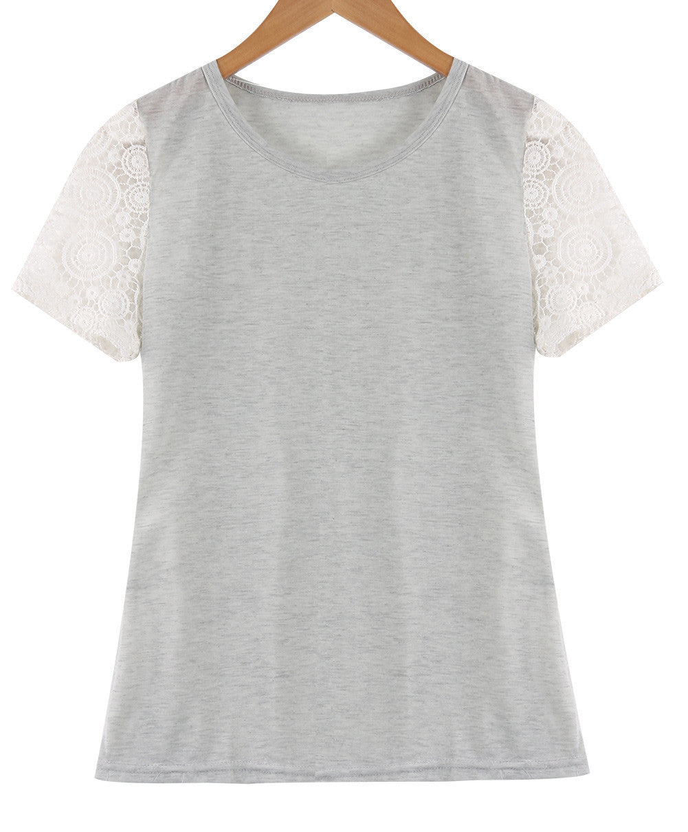 Online discount shop Australia - Candy Colors Pink Fashion Plus Size Women Vest Top Blouse Women's Lace Casual Tank Tops Ladies Lace Short Sleeve Blouse