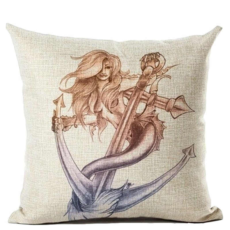 Pillowcase Anchor Pillow Cover Marine Live Anchor Home Pillow case Size 45*45 CM Throw Pillow Covers case