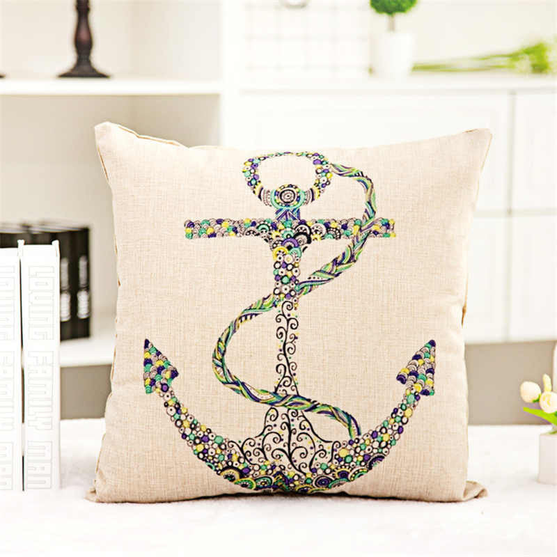 Pillowcase Anchor Pillow Cover Marine Live Anchor Home Pillow case Size 45*45 CM Throw Pillow Covers case
