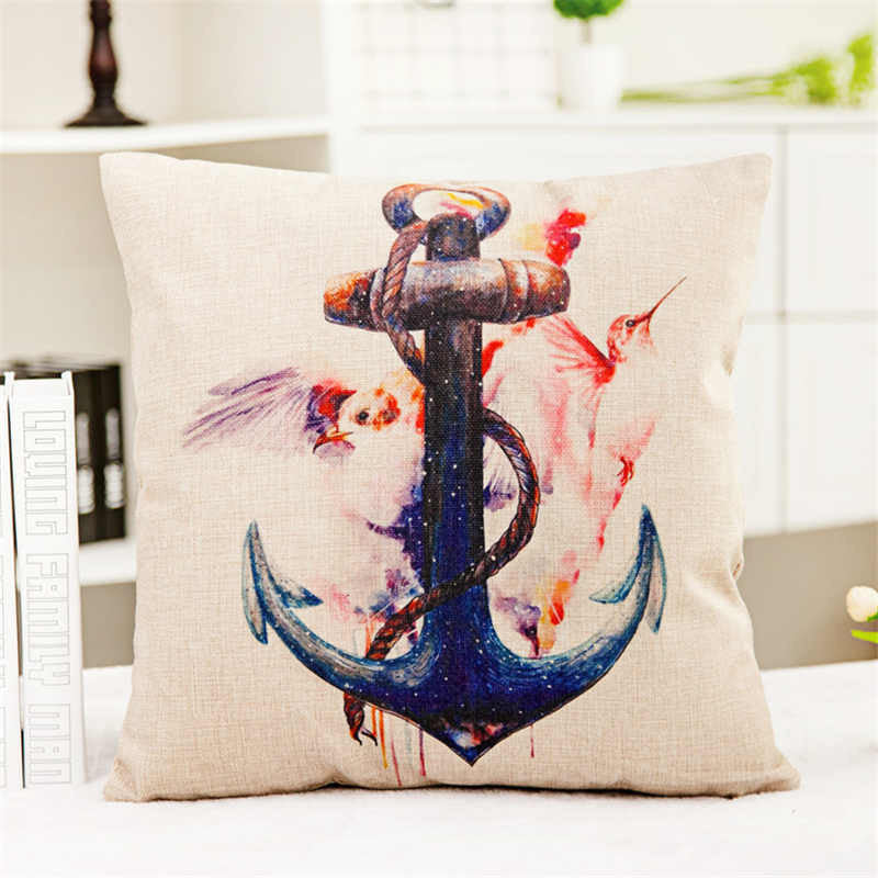 Pillowcase Anchor Pillow Cover Marine Live Anchor Home Pillow case Size 45*45 CM Throw Pillow Covers case