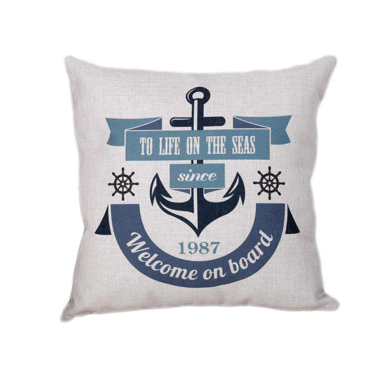 Pillowcase Anchor Pillow Cover Marine Live Anchor Home Pillow case Size 45*45 CM Throw Pillow Covers case