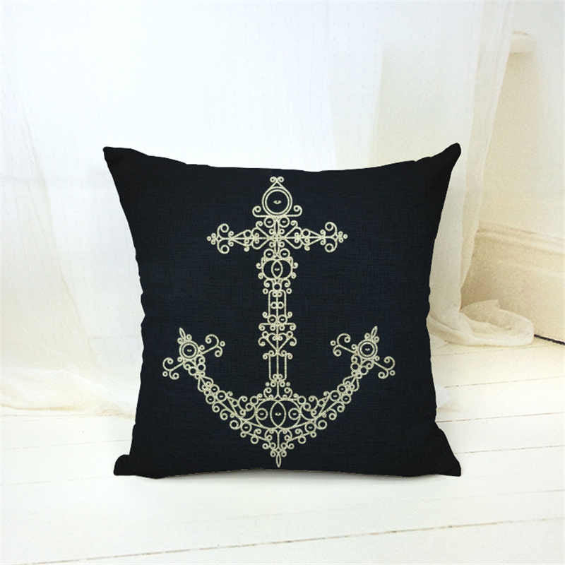Pillowcase Anchor Pillow Cover Marine Live Anchor Home Pillow case Size 45*45 CM Throw Pillow Covers case