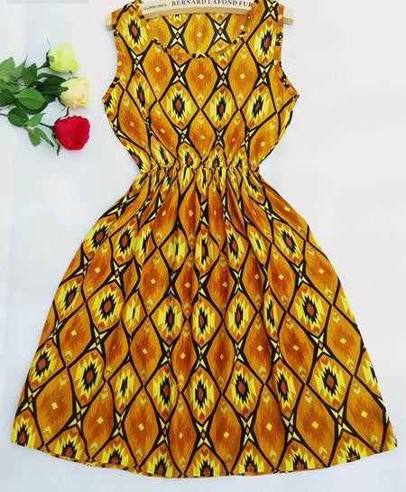 Summer Women Chiffon Dress Beach Floral Tank Fashion Dresses S M L XL XXL