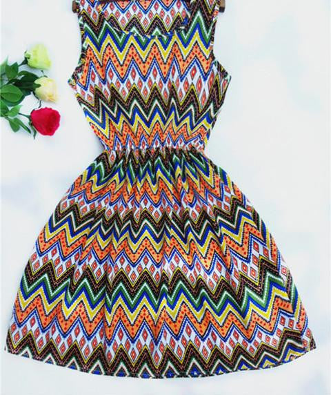 Summer Women Chiffon Dress Beach Floral Tank Fashion Dresses S M L XL XXL