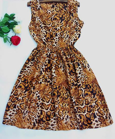 Summer Women Chiffon Dress Beach Floral Tank Fashion Dresses S M L XL XXL